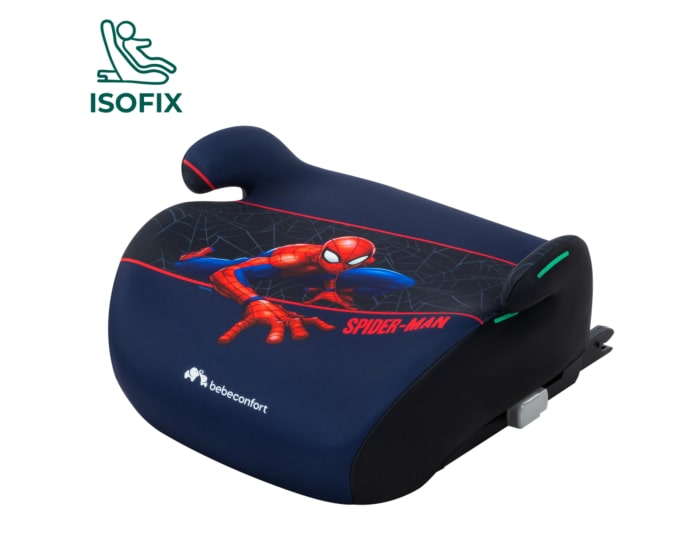 8104023020_withicon_2025_Bebeconfort_Disney_carseat_childbeltedbooster_MangaiFix_Darkblue_AuthenticSpiderman__3qrt